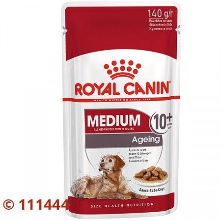 Royal Canin Medium Ageing 12+ 140г влажный корм для собак средних пород  старше 12 лет, соус (Роял Канин) - купить с доставкой по Москве и РФ |  зоомагазин Немо